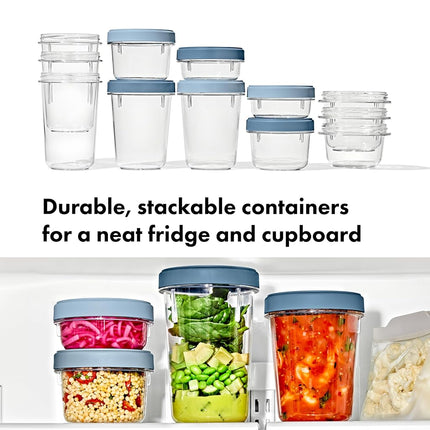 Contenedor apilable OXO Good Grips Twist & Stack – 5 oz – Paquete de 3