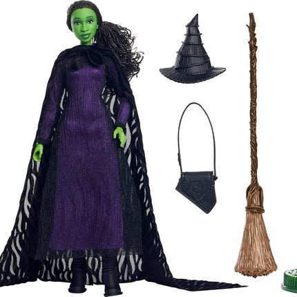 Mattel Universal Wicked Deluxe Elphaba Fashion Doll and Accessories, Movie Inspired Look with Braided Hair and Portability