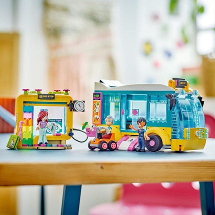 LEGO Friends Heartlake City Bus 41759 Creative Building Toy for Ages 7+, Includes a Buildable Bus, Mobility Scooter and 3 Mini Dolls, A Fun Birthday Gift for Kids Who Love Role Play