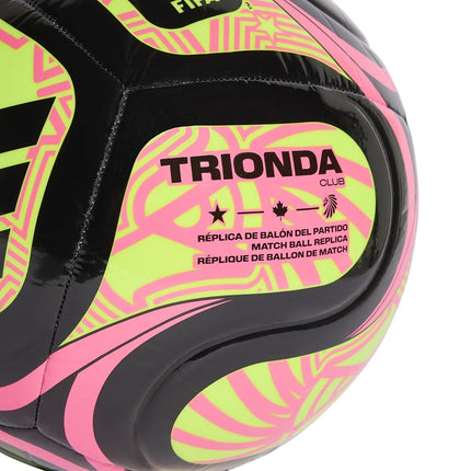 Adidas Unisex-Adult World Cup Soccer Ball, Black/Lucid Lemon/Lucid Pink, 3