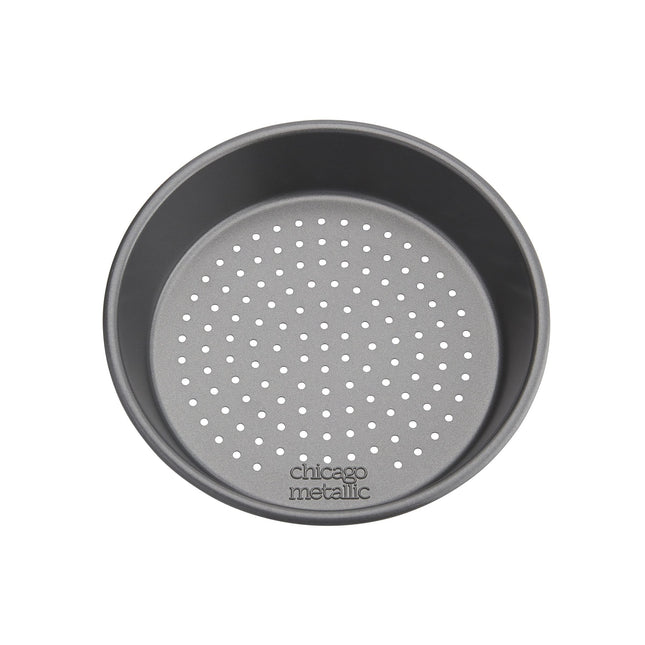 Juego de sartenes perforadas para pizza de plato hondo Chicago Metallic 26704, gris