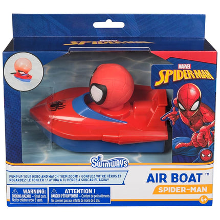 Swimways Marvel Spidey Air Boat, Pool Accessories & Pool Toys for Kids, Spiderman Party Supplies & Bath Toys for Kids Ages 4+