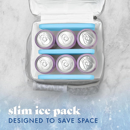 Fit & Fresh XL Cool Coolers - Paquete de 4 bolsas de hielo delgadas extragrandes azules para fiambrera, 4 unidades (paquete de 1)