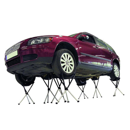 Walkstool - Comfort Model - Black and Silver - 3 Legged Folding Stool in Aluminium - Height 45 cm - Foldable Stool - Maximum Load 200 kg - Made in Sweden
