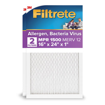 Filtrete 16x24x1 Air Filter, MPR 1500, MERV 12, He