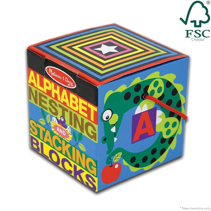 Alphabet Nesting & Stacking Cardboard Blocks