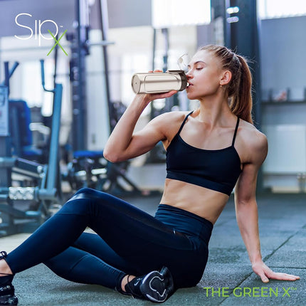 SipX™ Triple-Insulated Stainless Steel Water Bottle - 18oz. With Straw Lid, BPA-Free Reusable Insulated Water Bottle Keeps Cold For 12 Hours, Metal Water Bottle Made Of Sustainable Material For Hiking