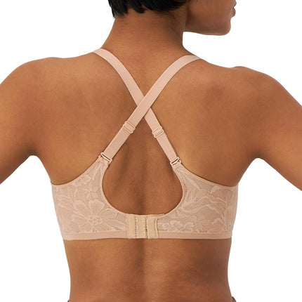 Bali Women's Breathe Lace Underwire, Breathable Modal Bra, Convertible Straps, Almond, 36C