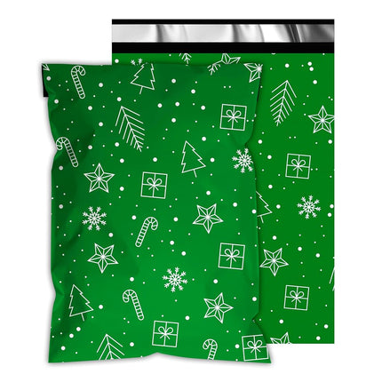 Poly Mailers 10x13 Inch, 100 Pack, Christmas Self-