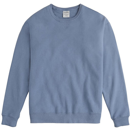 Hanes Originals Men's Crewneck Sweatshirt, Pullover Fleece Sweatshirt for Men, Garment Dyed, Saltwater, X-Large