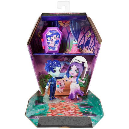 Zombaes Forever, Set de Muñecas Zombi de Lujo "Zombadie to Love" con 2 Figuras Exclusivas de 8,8 cm, Mascota y Accesorio, Regalos para Niñas, Juguetes para Niñas