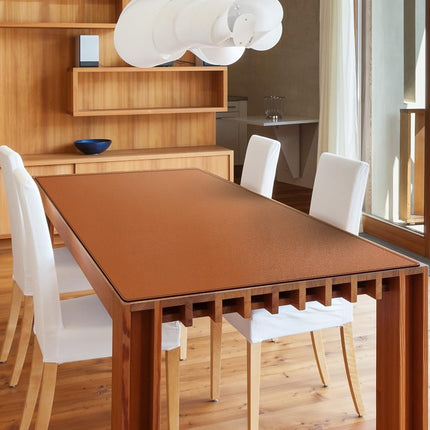 ZORESYN Conference Table Pads (180x80cm) - PU Leather Extended Large Mouse pad Office Desk Mat - Nonslip Base and Waterproof Desktop Writing Pad Mouse Mat (Light Brown)