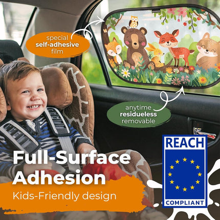 CARAMAZ Car Window Shade for Baby with Certified UV-Protection 2 Pack - 20"x12"