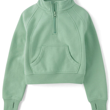 The Children's Place Girls' Fleece Quarter Zip Hoo