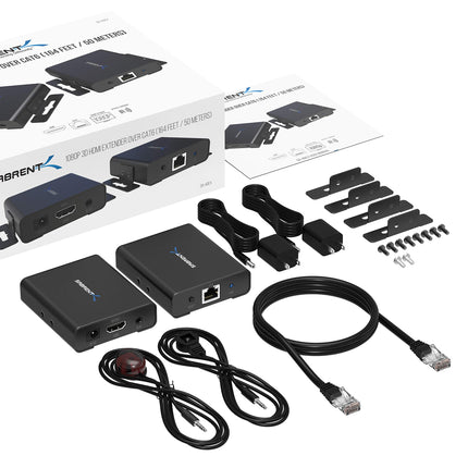 SABRENT HDMI Extender Over CAT6 50 Meters IR Blaster and Receiver and Cables included (DA-HDEX)