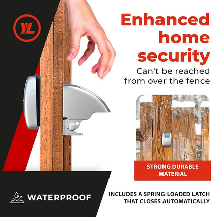 Keyless Gate Lock – Secure Fence Lock and Latch – Strong Durable System XLS – Heavy Duty – 1-Pack