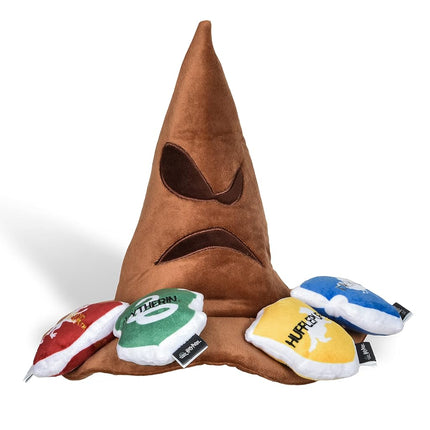 Harry Potter Burrow Pet Toy | Dog Sorting Hat with Plush Removable Parts | Crinkle Dog Chew Toy