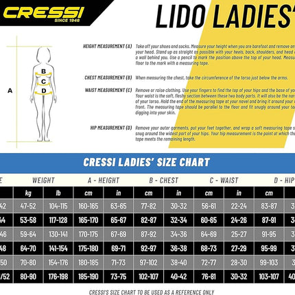 Cressi Lido Lady Shorty Wetsuit - Women's Shorty Wetsuit for Snorkelling, Swimming and Water Sports, in 2mm Ultra Stretch Neoprene