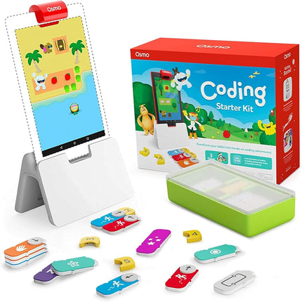 Osmo - Kit de démarrage Codage pour iPad - 3 jeux éducatifs - 5-10 ans et plus - Apprendre à coder, bases du codage et puzzles de codage - Jouet STEM - Logique, fondamentaux du codage, garçon et fille (Base Osmo iPad incluse)