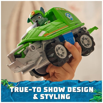 PAW Patrol Jungle Pups, Rocky Snapping Turtle Vehicle, Toy Truck with Collectible Action Figure, Kids Toys for Boys & Girls Ages 3 and Up