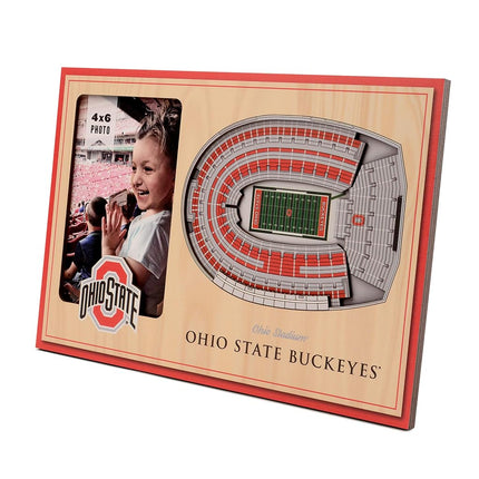 YouTheFan NCAA Ohio State Buckeyes 3D StadiumView Picture Frame - Ohio Stadium