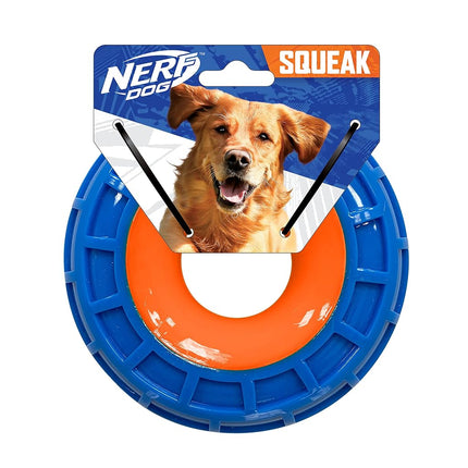 Nerf Dog 6in TPR EXO Squeak Ring - Blue/Orange