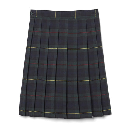 French Toast Girls' Big Plaid Pleated Skirt, Green, 18