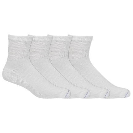 Dr. Scholl's Men's Dx-dsm22037-wht Casual Sock, White, One Size (Pack of 4)