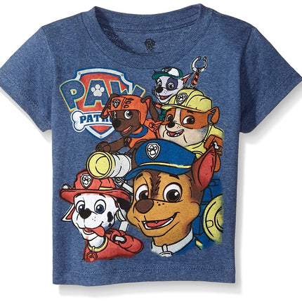 Paw Patrol Boys' Group Short Sleeve T-Shirt, Navy 