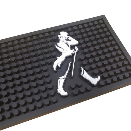 Johnnie Walker Bar Mat Keep Walking Scotch Whisky Spill Mat Rail Drip Mat - 19.25" x 3.5"