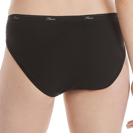 Culottes bikini en coton Hanes pour femme, paquet de 10, noir, petite taille