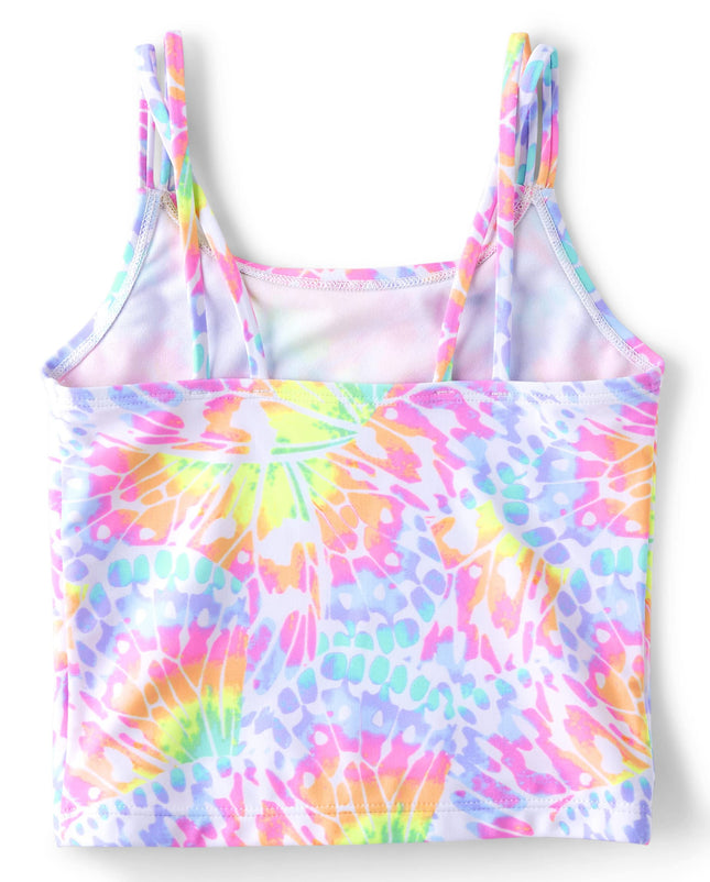 The Children's Place Girls' 2-Piece Tankini Swimsuit, Gradient Butterfly Wings, X-Large