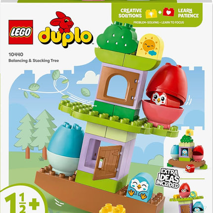 LEGO DUPLO My First Balancing & Stacking Tree Toy for 18 Month Old Boys & Girls, Toddler Learning Toy with Tree House and 2 Bird Animal Figures, Educational Kids' & Baby Early Development Toys 10440