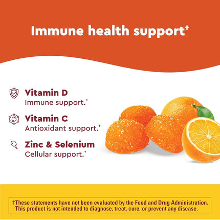 Nature Made Wellblends ImmuneMAX Gummies, Vitamin C, Zinc, and Vitamin D3, Immune Support Supplement, 42 Tangerine Flavor Gummies