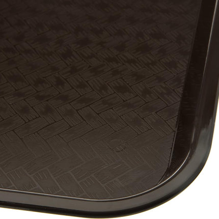 Carlisle FoodService Products Bandeja de Cafetería de Comida Rápida con Superficie Estampada para Cafeterías, Comida Rápida y Comedor, Plástico, 13.87 x 10.75 x 0.79 Pulgadas, Chocolate, (Paquete de 24)