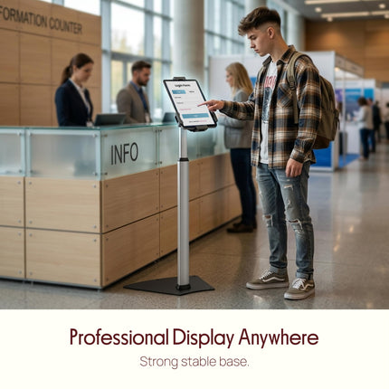 Pyle Audio Universal Tamper-Proof Anti-Theft iPad/Tablet Kiosk Floor Stand Mount Holder
