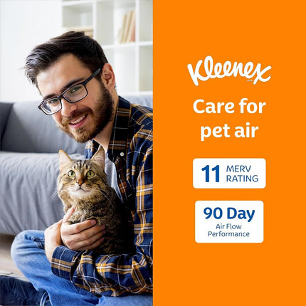 Kleenex Advanced Allergen Air Filter 20x20x1 Inches - 11 MERV RATING (4-Pack)
