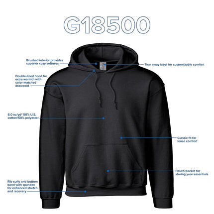 Gildan Unisex Opaque Hoodie, Pack of 2, Black (Pack of 2), M