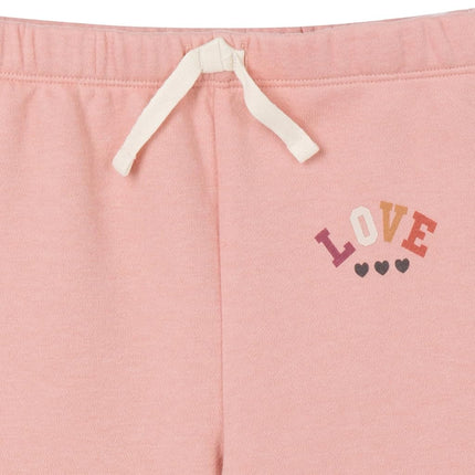 Gerber Baby Girls Toddler 2-Piece Fleece Sweatshirt and Jogger Set, Peach, 2T, Peach, 2T