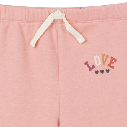 Gerber Baby Girls Toddler 2-Piece Fleece Sweatshirt and Jogger Set, Peach, 18 Months, Peach, 18 Months