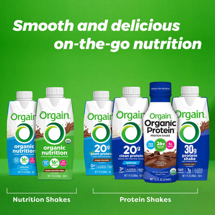 Orgain Creamy Chocolate Fudge, 11-Ounce Container (Pack Of 12)
