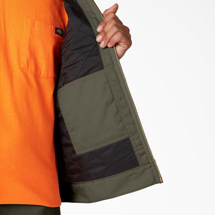 Dickies Men's Insulated Eisenhower Front-Zip Jacket, Moss, XX-Large