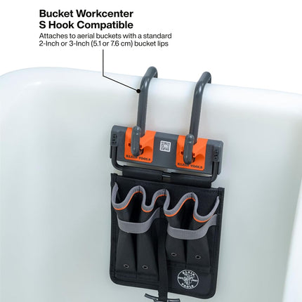Klein Tools BC531S Mini Apron, BWC S-Hook Compatible, Tool Storage with Tape Thong and Stackable Design