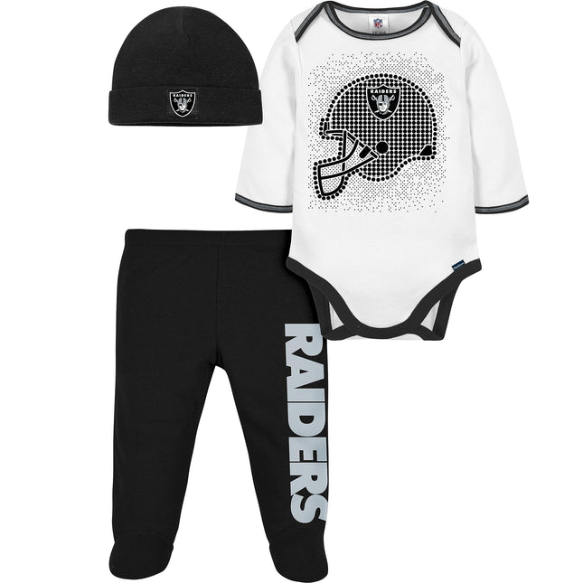 NFL 3 Pack BODYSUIT FOOTED PANT AND CAP, Blue boyO