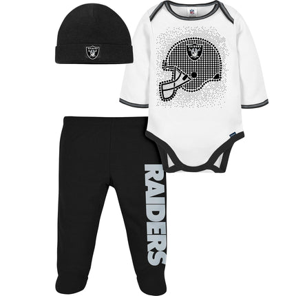 NFL 3 Pack BODYSUIT FOOTED PANT AND CAP, Blue boyO