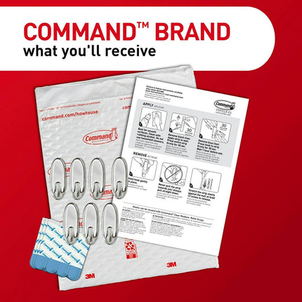 Command CL091-7NA Clear Medium, 7 Hooks