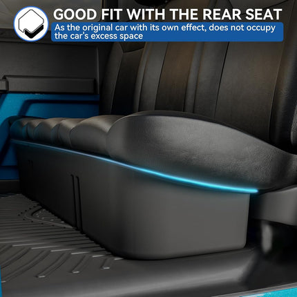 Rangement sous siège oEdRo pour Ford F150 (2015-2025) SuperCrew/Crew Cab et F-250/350/450/550 (2017-2024) Super Duty, boîte de rangement et organisateur d'outils améliorés sous le siège arrière du F-150