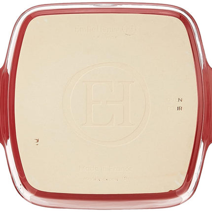 Emile Henry Made In France HR Modern Classics Square Baking Dish 8 x 8" / 2 Qt, Red