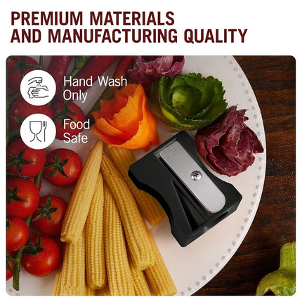 Karoto Carrot Sharpener | Vegetable Peeler | Veggie Peeler & Cucumber Peeler | Fun Kitchen Gadgets | from a Series of Unique Peelers for Kitchen | Fun Kitchen Stuff | by Monkey Business (Black)