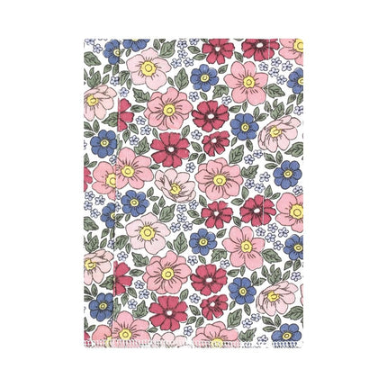 Hudson Baby Unisex Baby Cotton Flannel Burp Cloths, Pink Blue Pretty Floral 7 Pack, One Size